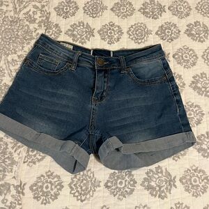 Mid rise jean shorts